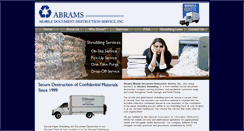 Desktop Screenshot of abramsshredding.com